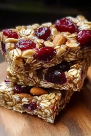Easy Homemade Cranberry Nut Granola Bars