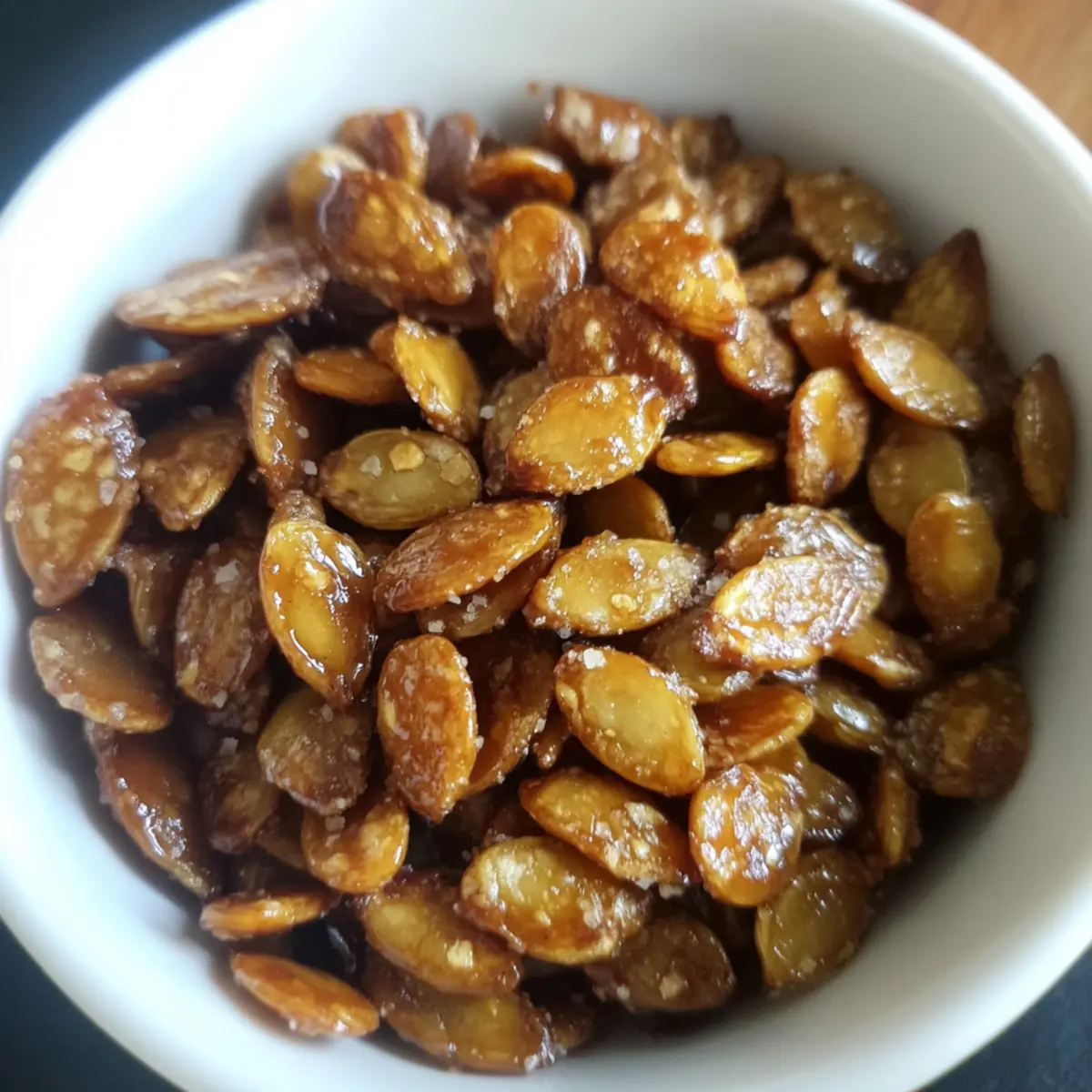 Irresistibly Sweet Candied Salted Caramel Pumpkin Seeds 1