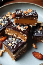 Decadent Vegan Date Snickers Bars