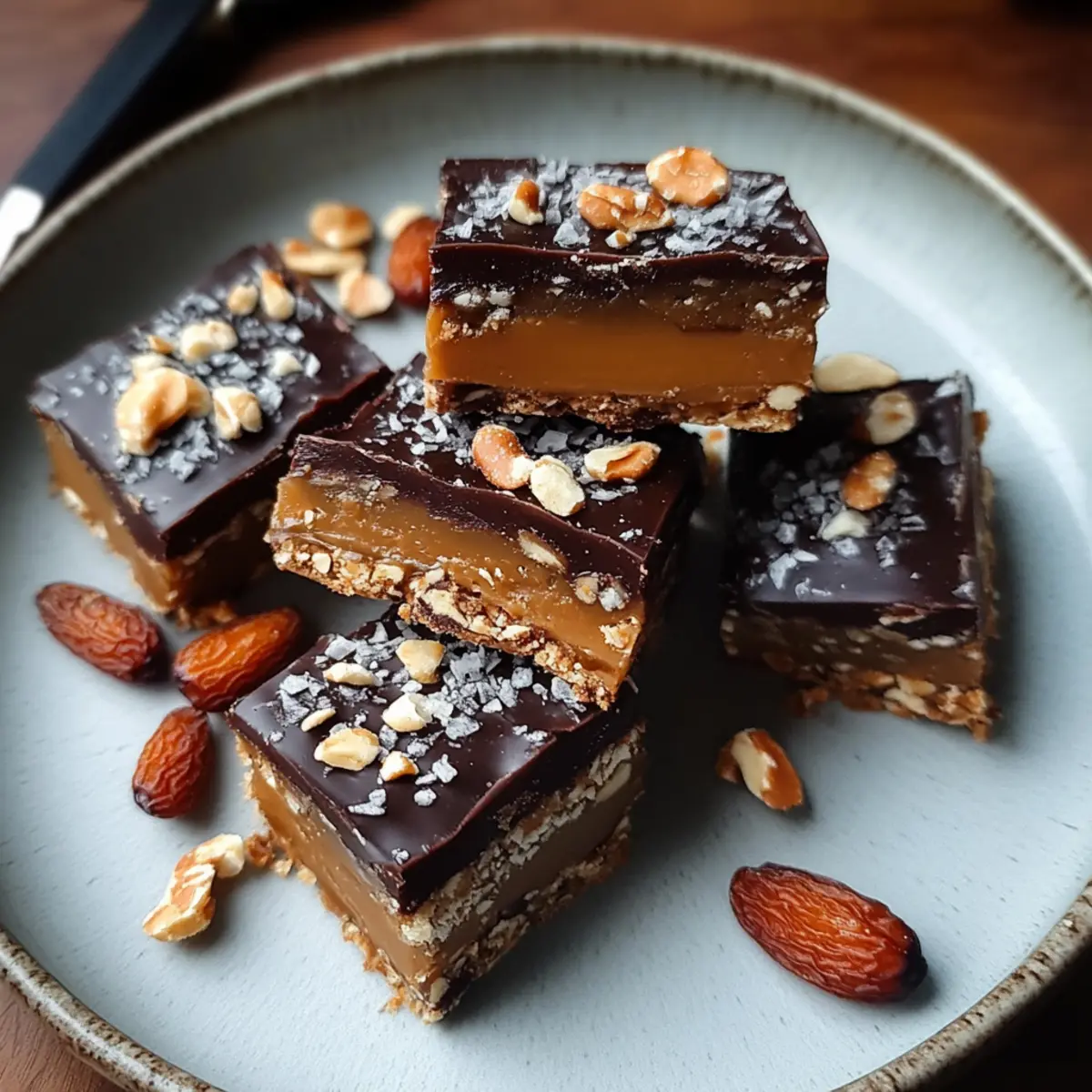Irresistibly Indulgent Decadent Vegan Date Snickers Bars 4 Decadent Vegan Date Snickers Bars