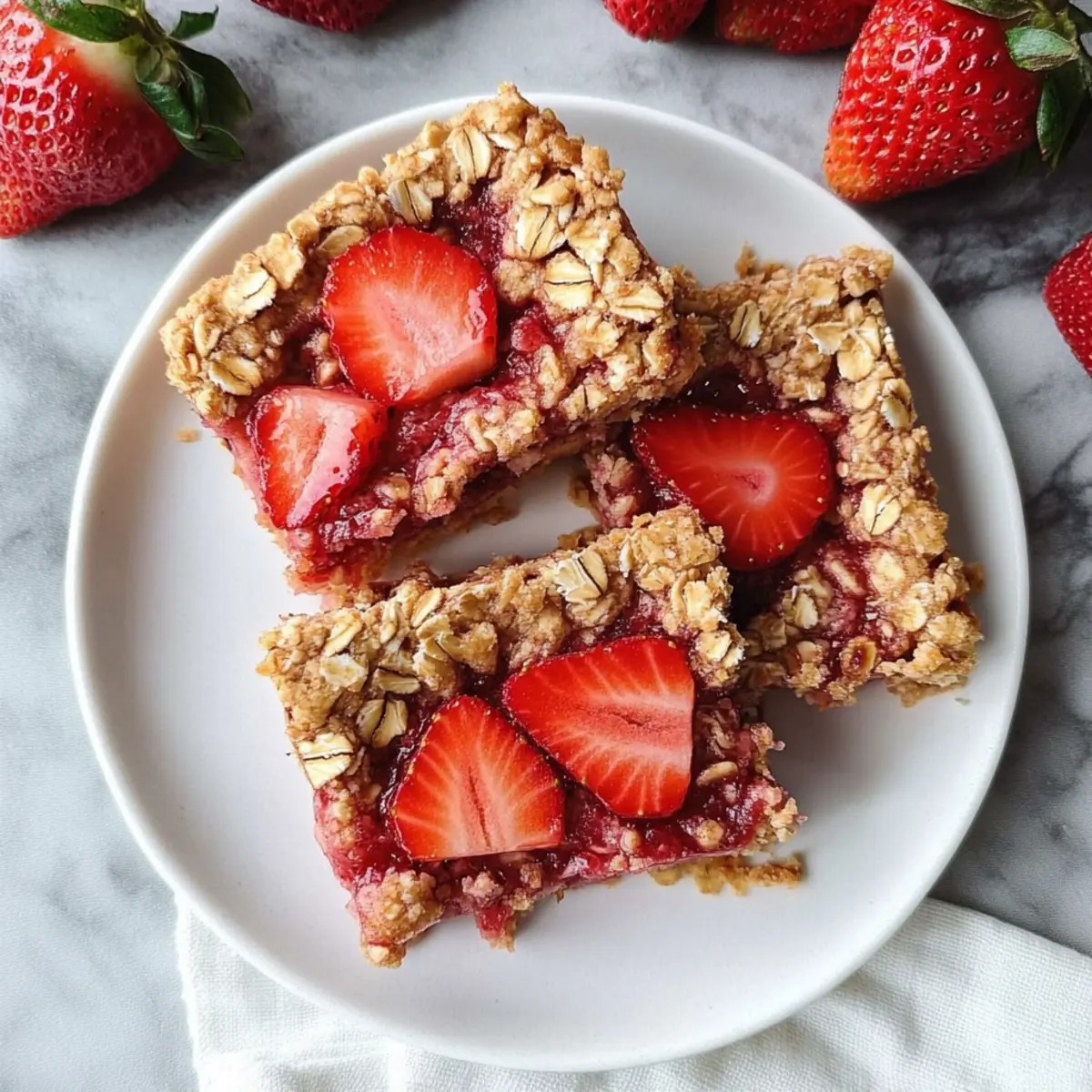 Deliciously Healthy Strawberry Oatmeal Bars (Vegan + Gluten Free) 4 Healthy Strawberry Oatmeal Bars (Vegan + Gluten Free)