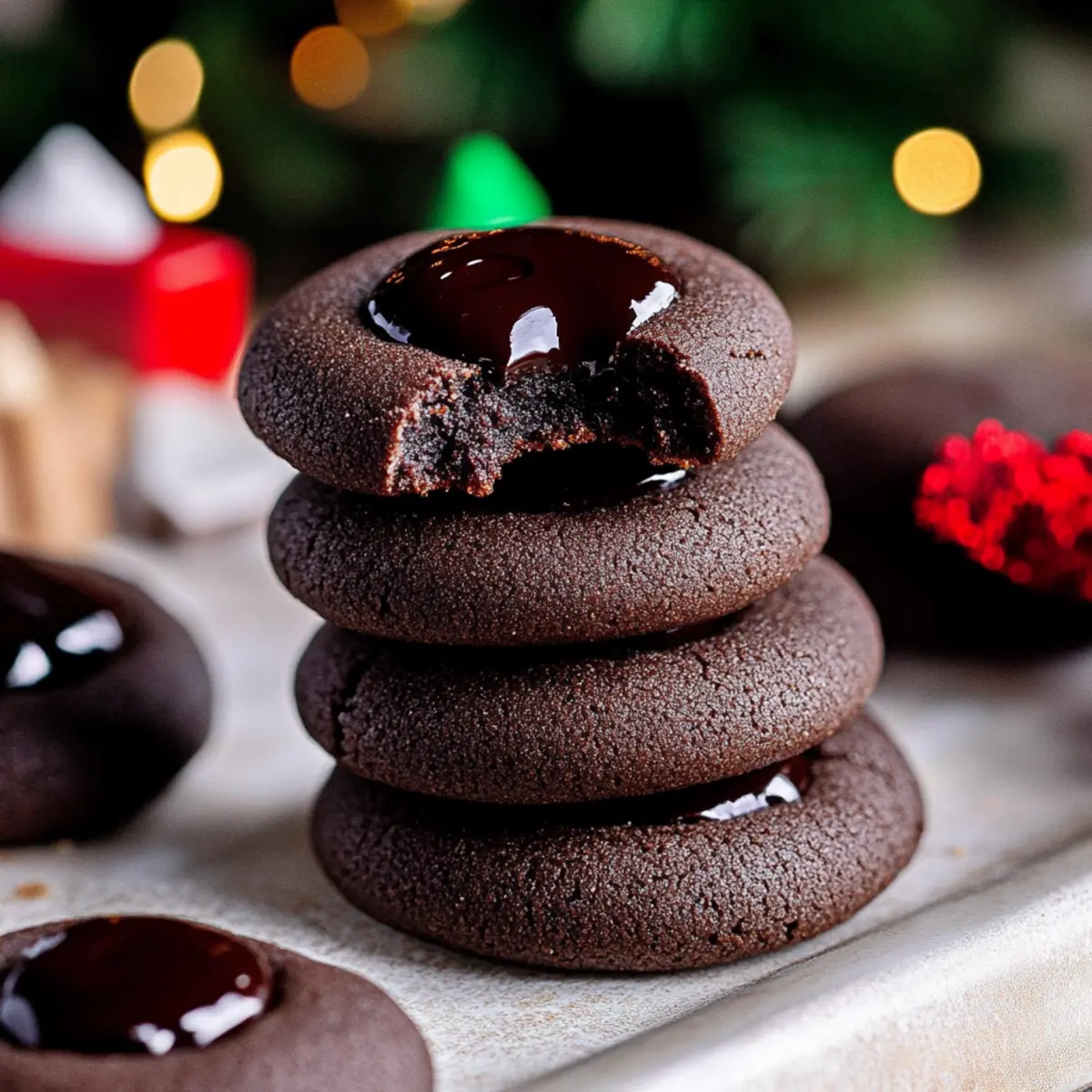 Irresistibly Indulgent Chocolate Thumbprint Cookies Recipe 4 Chocolate Thumbprint Cookies - In Bloom Bakery