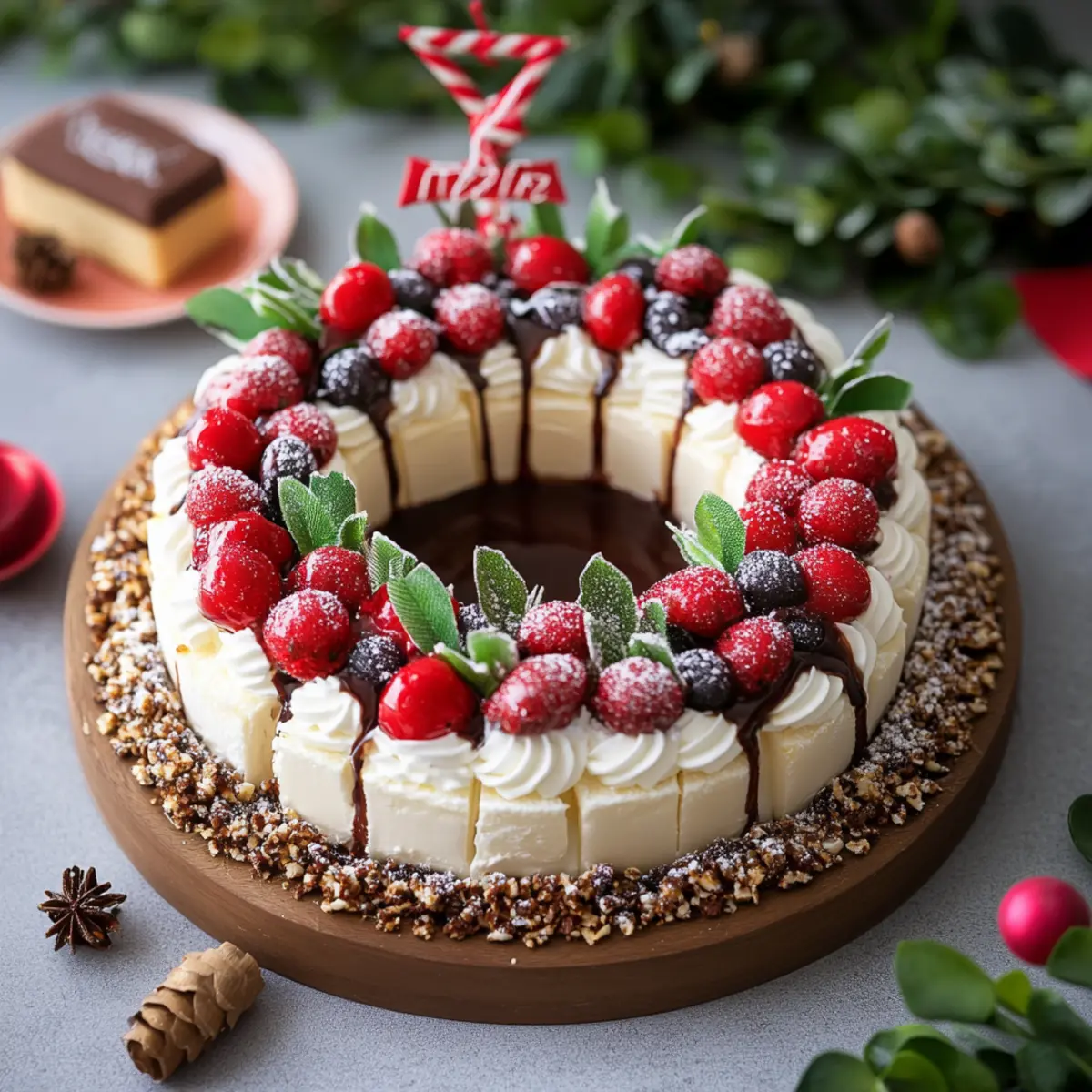 Irresistibly Easy No-Bake Christmas Wreath Dessert Recipe 23