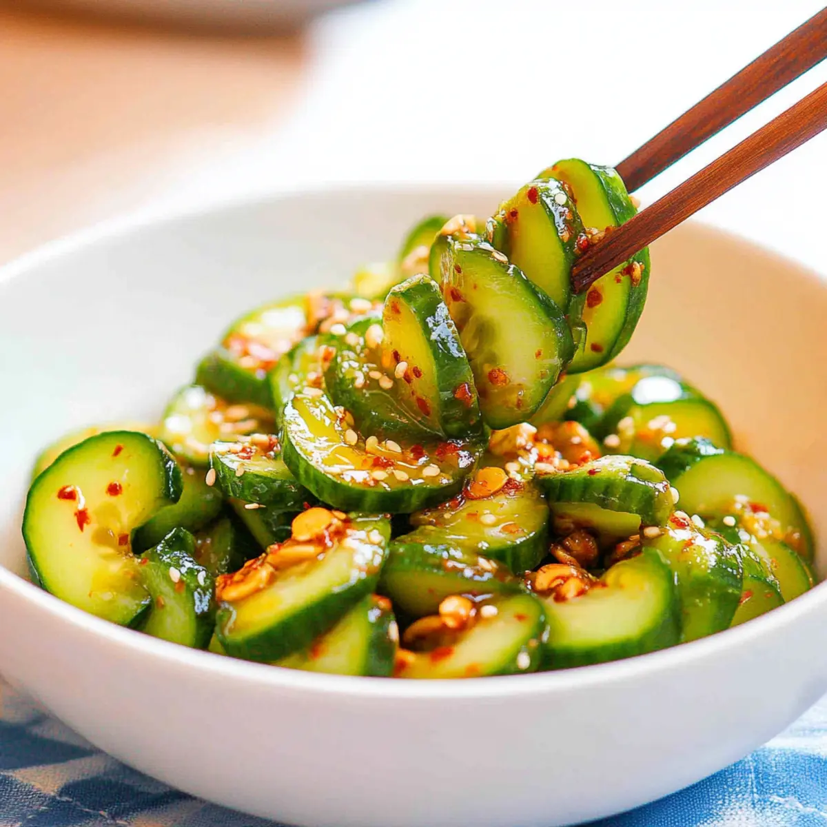 Tik Tok Korean Cucumber Salad - Spicy Cucumber Salad Asian