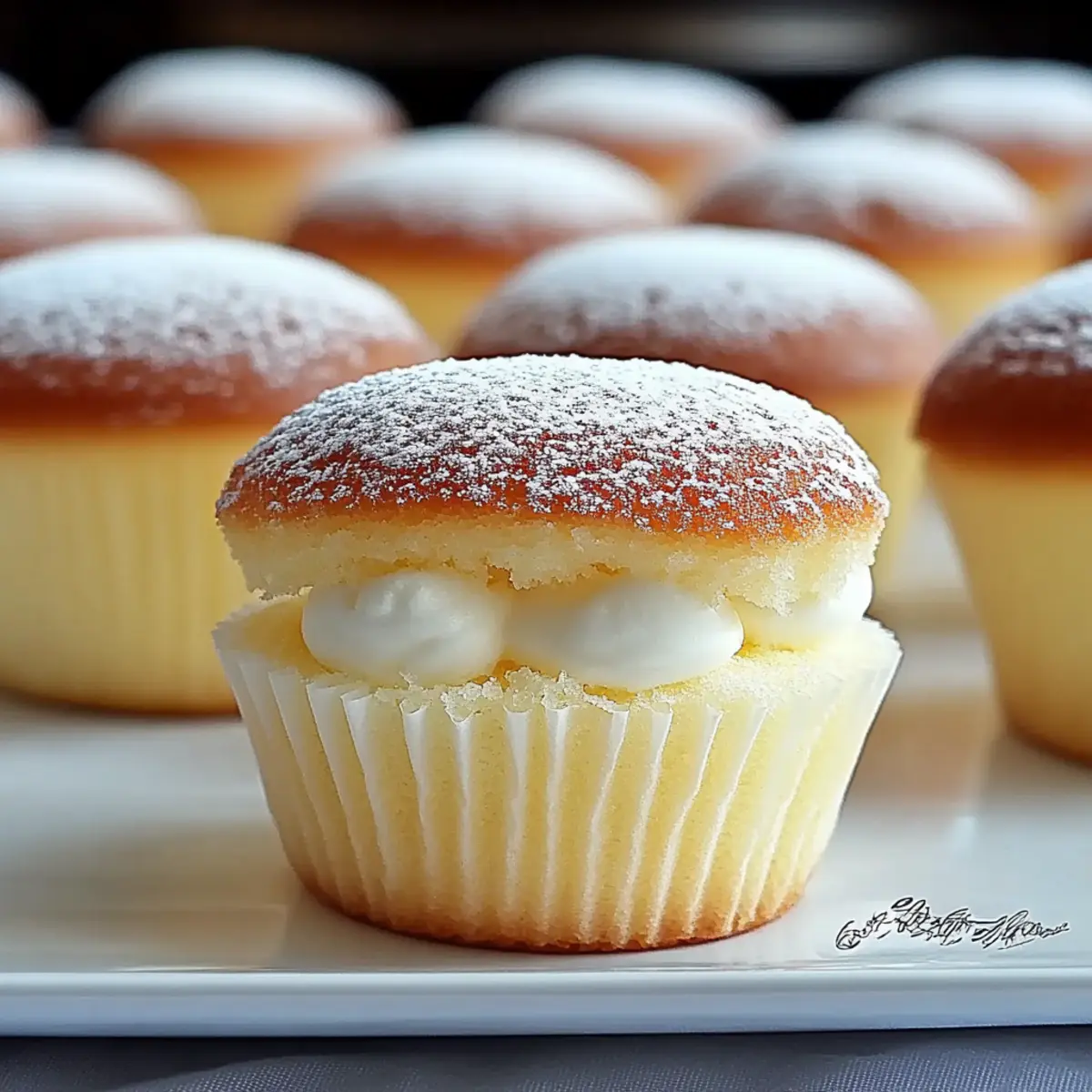 Fluffy Japanese Cotton Cheesecake Cupcakes - Delightfully Light Treats 2