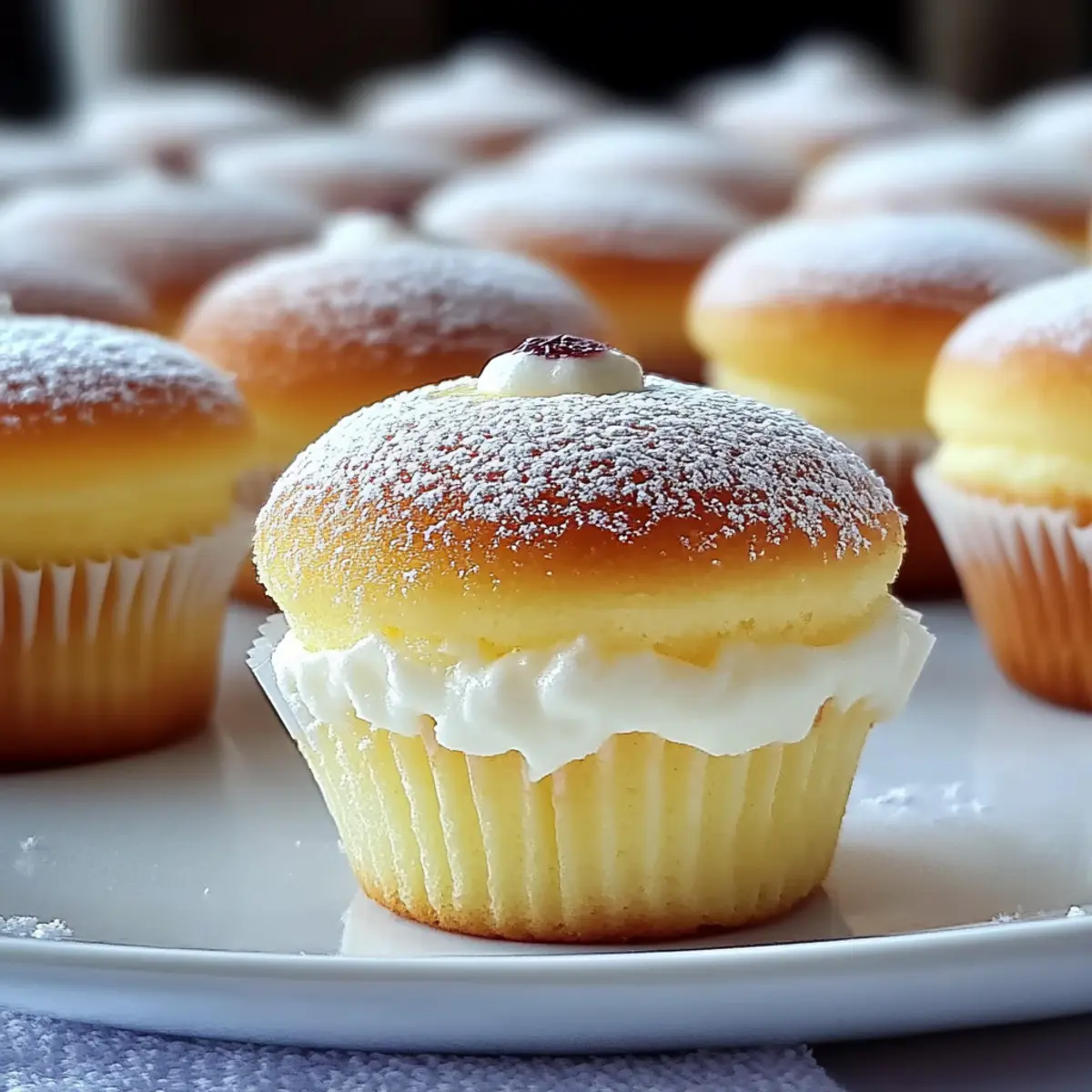 Fluffy Japanese Cotton Cheesecake Cupcakes - Delightfully Light Treats 3