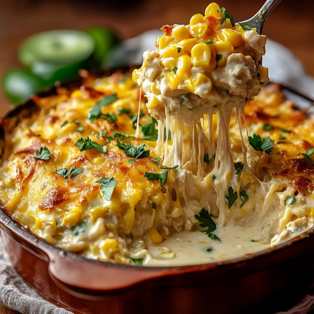 Irresistibly Creamy Street Corn Chicken Casserole Delight 3